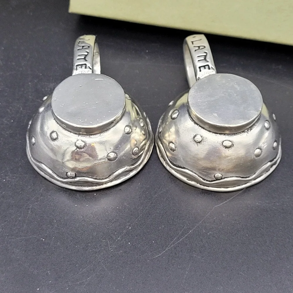 Pewter Decor Java, Cafe Latte Set + Cafe‎ Wall Hook by Basic Spirit